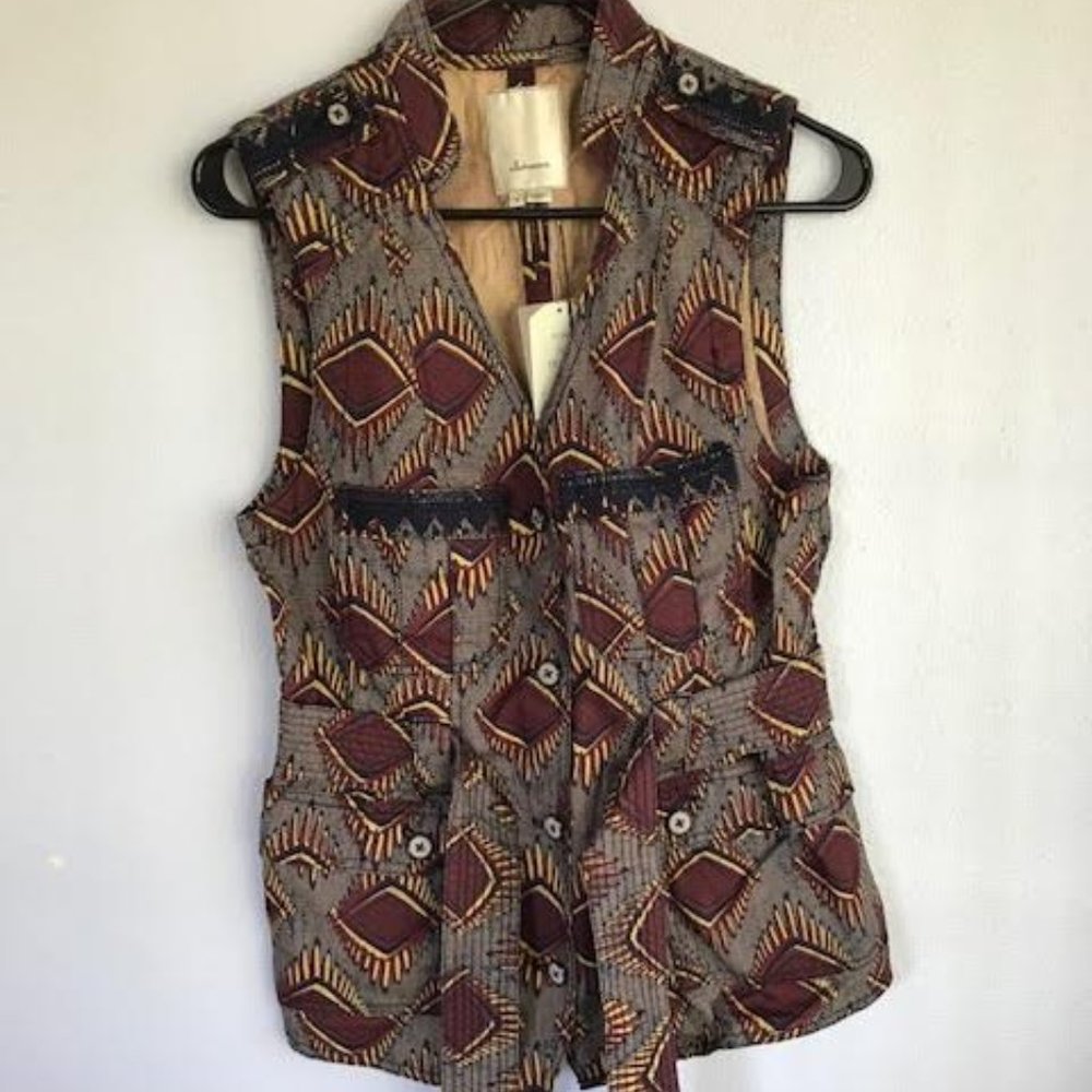 Anthropologie Elevenses Geo Safari Vest